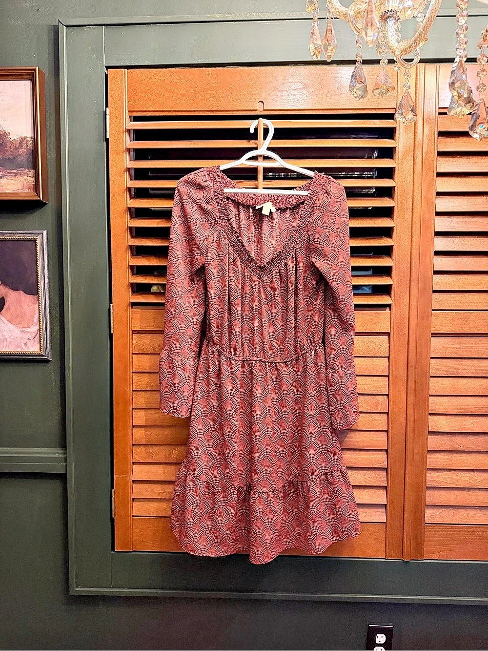 Michael Kors Off-Shoulder Long Sleeve Dress
